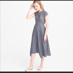 J.Crew | Gingham Midi Dress - Size 4P